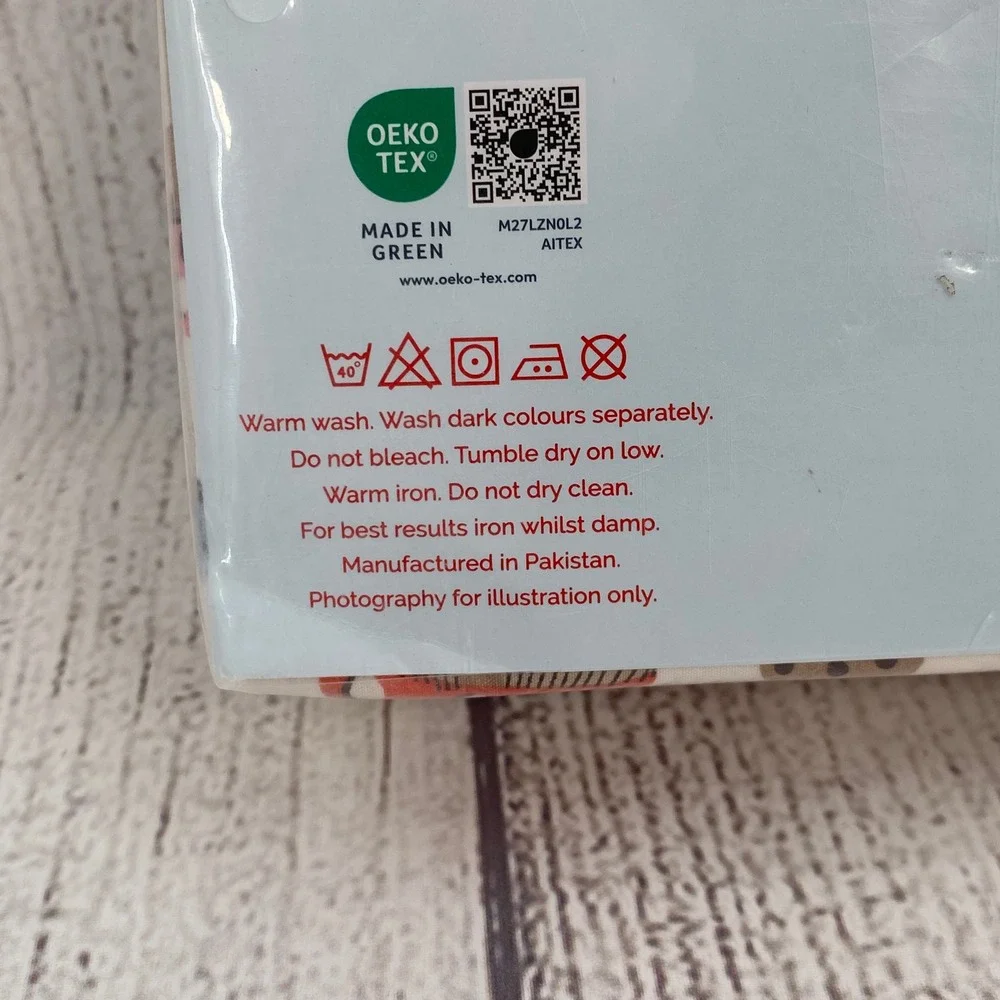 Cath Kidston Sheet Set Full Russet Mini Mushrooms 200TC Cotton Percale Woodland